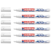 Lot de 6 feutres de coloriage EDDING - Blanc - Pointe ronde 1-3 mm