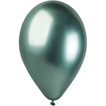 5 Ballons Vert Chromé Ø33cm