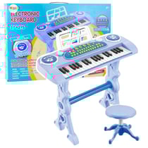 Piano Électronique Pour Enfants Avec Microphone 37 Touches Bleu
