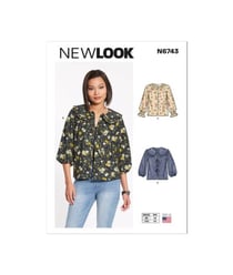 Patron New Look 6743 - Top avec variantes du 36 au 48 (FR) taille n°FR 36-48