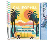 Peinture par Numéro Figured'Art Affiche Vintage Californie - Activité Manuelle Kit de Loisir Créatif DIY Numéro d'Art Complet - 40x50cm sans châssis en bois