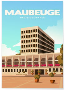 Affiche ville Maubeuge | A3 : 29,7x42cm