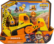 Coffret de luxe pat patrouille ruben et cie : grand camion tractopelle 38 cm son et lumiere + ruben - vehicule de luxe - figurine chien - paw patrol