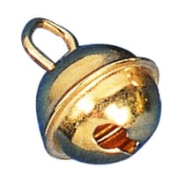 Déco-Clochettes métal (forme boule)9mm sachet 10 pces. , or
