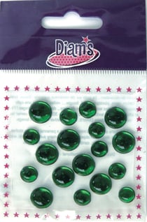 SACHET DE 18 CABOCHONS RONDS V SACHET DE 18 CABOCHONS RONDS VERRE VERT
