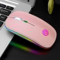 Souris Sans Fil RGB Bluetooth Haute Précision 1600dpi Rechargeable USB-C Rose YONIS