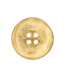 Carte de 3 boutons Rond en métal 4 trous 15mm - Prym Or Mat jaune