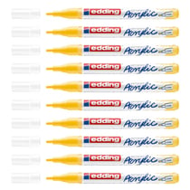 Lot de 10 marqueurs peinture acrylique pointe fine 1-2 mm - EDDING - Jaune Trafic
