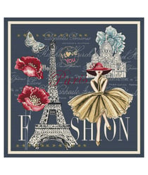 Tissu carré Jacquard 48x48 Paris