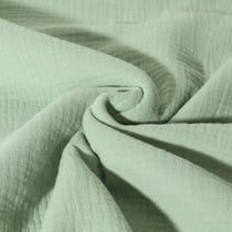 Tissu Triple gaze de coton Vert d'eau