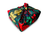Carédeau Papier Cadeau Réutilisable (Size M) 55x55cm Satin 100% Cotton Luxe Collection