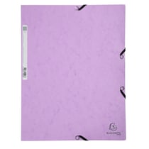 Chemise à élastiques carte lustrée 400g/m2 Aquarel - A4 - Mauve - x 25 - Exacompta