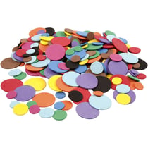 Lot de cercles en papier mousse EVA - Couleurs assorties - 12, 20 et 32 mm - 300 pcs