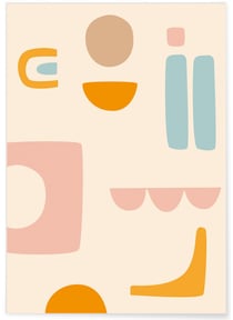 Affiche Abstract Figures 8 | A3 : 29,7x42cm