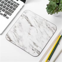 Tapis De Souris Marbré Antidérapant En Cuir PU Pour Bureau Et École Gris YONIS