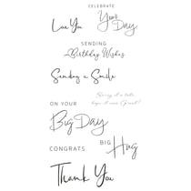 Tampons transparents - Textes anglais - 14 clear stamps - Sizzix