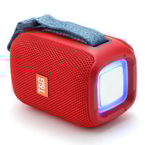 Enceinte Bluetooth Portable 5W Étanche Avec Lumière RGB 10h Autonomie Micro Intégré Rouge YONIS