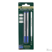 Blister 2 recharges roller bleu pointe fine compatible avec Montblanc