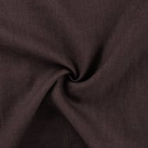 Tissu 100% Lin uni Marron chocolat