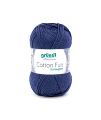 Fil à tricoter COTTON FUN - Gründl - certifié Oeko-Tex 11 Bleu
