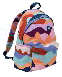 Sac à dos scolaire classique 2 fermetures éclair (22 L) série The Fun, multicolore