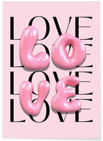 Affiche Love Glossy Pop | A3 : 29,7x42cm