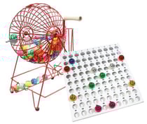 Boulier de loto geant 31 cm - sphere + 90 boules + plateau de controle - cartaloto