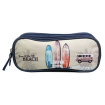 Trousse scolaire 2 compartiments Offshore Beige Van & Surf BAGTROTTER