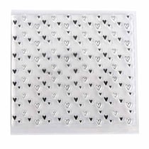 Tampons transparents 10,25 x 9,7 cm - Coeurs