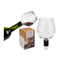 Bouchon pour bouteille - Verre de vin - Joint en silicone - Hermétique - Cadeau