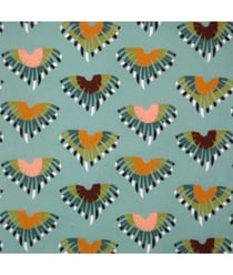 Tissu coton enfant Paon de 150 cm de largeur Bleu vendu par 50 cm