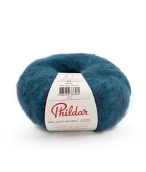 Pelote de Laine et Mohair à tricoter PHIL LIGHT MOHAIR - 25gr - Phildar Paon Bleu