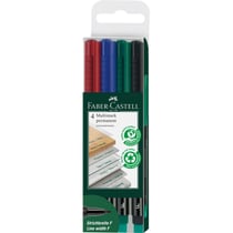 4 feutres - Indélébile - Permanent - Pointe fine - Faber-Castell - Multimark