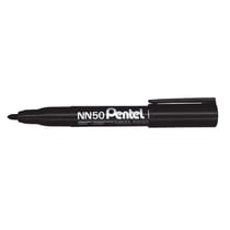 Lot de 12 marqueurs permanents - PENTEL - Pointe ogive 1,3 mm - Noir - GREEN-LABEL NN50