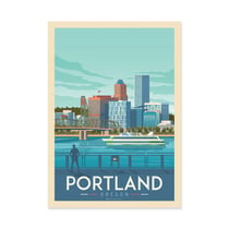 Affiche 30x40 cm - Portland - Olahoop Travel Posters