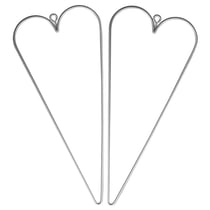 Coeur en fil de fer, 16x7cm, 2 pces