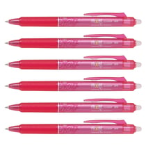 Lot de 6 Stylos Roller Rétractables Frixion Ball Clicker Pointe Fine Rose