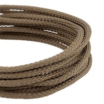 Bobine 50m Cordon damier polyester 5mm marron clair