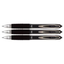 3 stylos roller encre gel noir pointe moyenne 0.7 mm Uni-Ball Signo 207