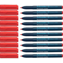 Lot de 10 marqueurs permanents pointe ogive 1-2 mm - SCHNEIDER - Maxx 240 - Rouge