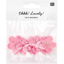 Confettis fleur de cerisier, feutrine rose et or