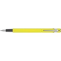 Stylo plume - Jaune fluo - Métal - Plume moyenne - Rechargeable - Caran d'Ache - 849