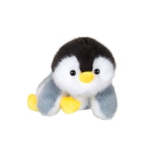Peluche - Peluche Floppy Choopy Pingouin Noir Blanc et Gris – 40 cm