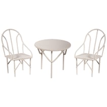 Ensemble de sièges 3 - pièces, blanc, 2chaises+1table, 1 lot