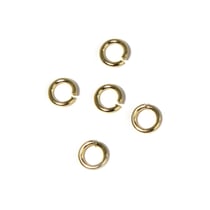 Anneau, rond, 4,6mm ø, or, 1mm, 30 pièces