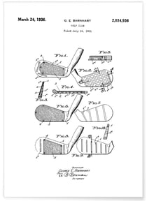 Affiche Brevet club de golf | A3 : 29,7x42cm