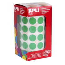 Apli Agipa - Gommettes rouleau Rond Ø 15 mm Vert x 2 832