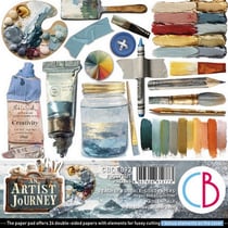 24 papiers de die cuts scrapbooking carterie 15 x 15 cm Ciao Bella AN ARTIST JOURNEY
