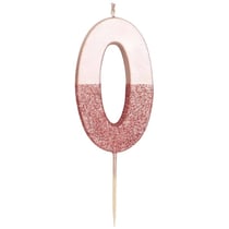 Bougie 0 Glitter Rose Gold