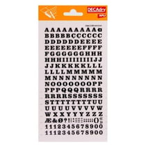 Lettres alphabet et Chiffres Transfert Noir 6mm Police épaisse